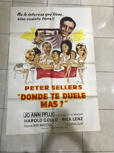Antiguo Afiche De Cine C/peter Sellers-envio 0