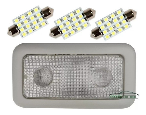 Lanterna Teto Central  Ducato + 3 Lampada 16 Leds 0
