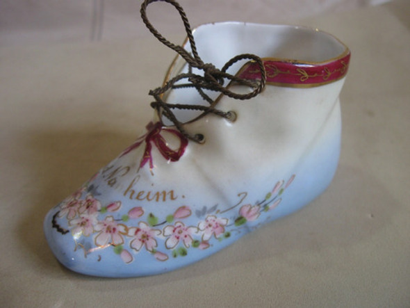 Antiguo Zapato De Porcelana, Aleman, Bad Nauheim. No Mate 0 Antiguo Zapato De Porcelana, Aleman, Bad Nauheim. No Mate 0