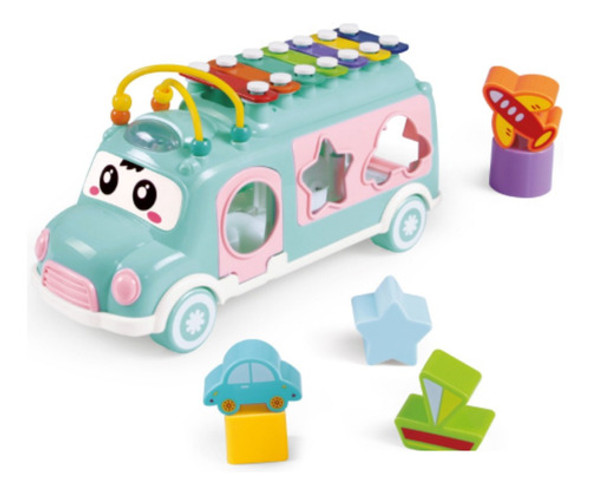 Autobús Musical Para Bebé Instrumento Xilófono De Arrastre 1