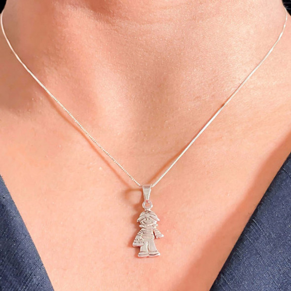 Pingente Menina Chapéu Banhado Em Ouro 18k 1