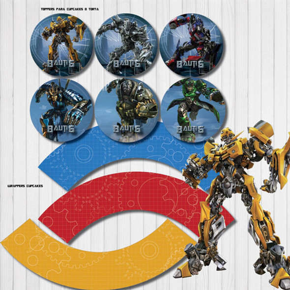 Kit Imprimible Personalizado Transformers Candy Deco Invitac 1