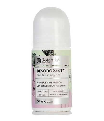 Desodorante Roll On Con Acai Y Tea Tree Botanika 60 Ml 0