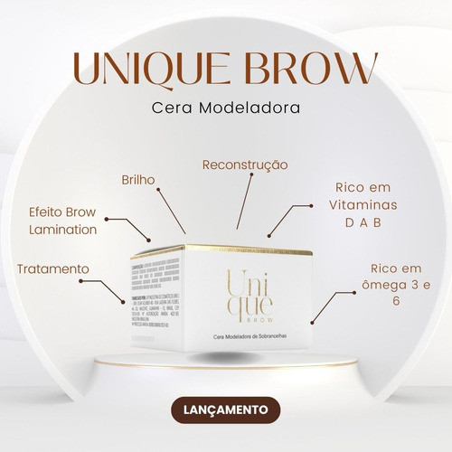 Unique Brow  Cera Modeladora Para Sobrancelhas Ebelle 15g 1