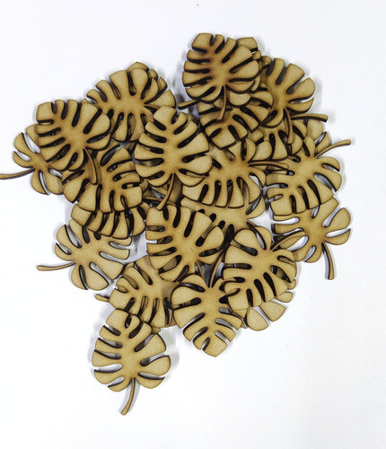 50 Hojas Tropicales 8cm Fibrofacil Mdf Figuras Siluetas 1