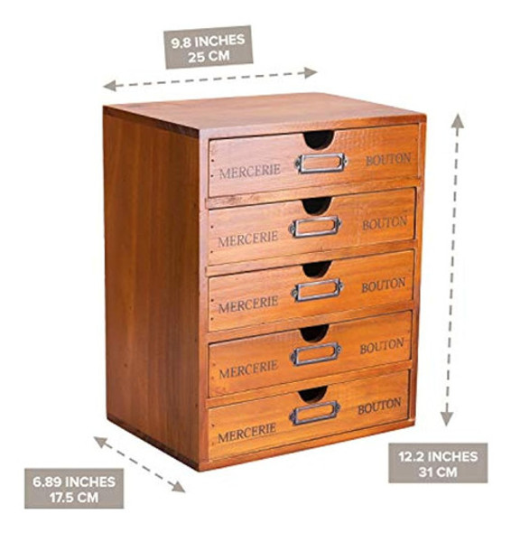 Organizador De Escritorio De 5 Cajones - Caja De Almacenamie 1