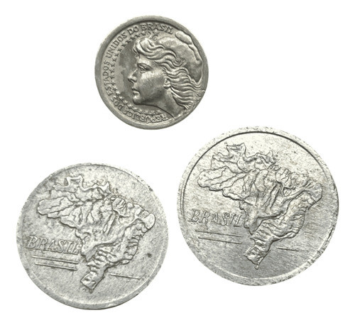 Lote Com 3 Moedas Cruzeiros (1965) 1