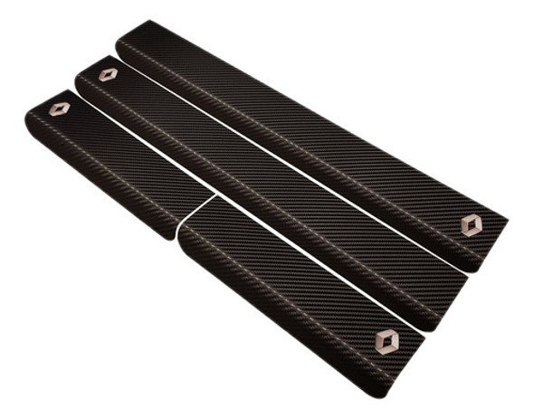 Cubre Zocalos Carbono Renault Kwid Logo Resinado 0