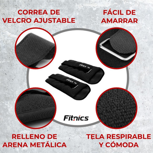 Pesas De Tobillo Tobillera Muñeca Set 2 De 1kg C/u Total 2kg 1 Pesas De Tobillo Tobillera Muñeca Set 2 De 1kg C/u Total 2kg 1