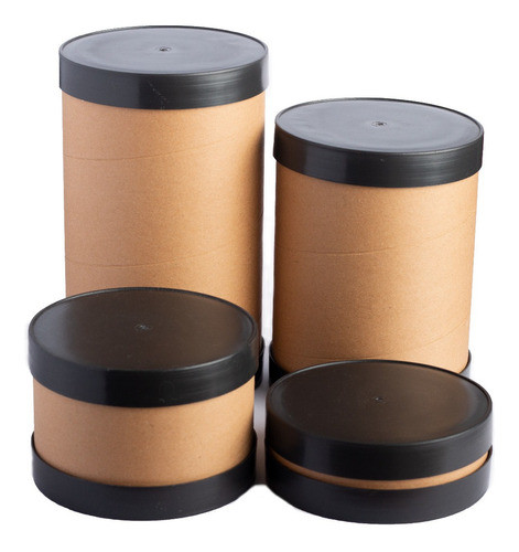 6b 20cm X 150mm X16u Tubos De Carton Con  Tapas Plasticas 0