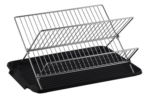 Deluxe Chrome Plateado Acero Plegable Shape De 2 Niveles 0