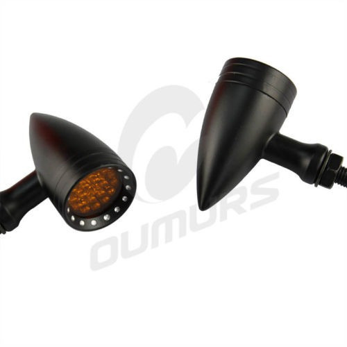 4 X Ámbar Universal 20 Led Motocicleta Negra Parada Freno Lu 1