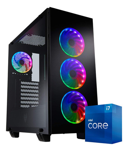 Intel PC Torre Gamer Core I7 16GB DDR4 480GB SSD Wifi 4X Fanes RGB