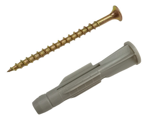 Tarugo Ladrillo Hueco N° 6 + Tornillo Fix 4 X 40 X 100u 0