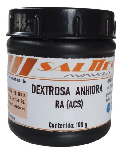 Dextrosa Anhidra R.a. (a.c.s.) X 100 Gr - Salttech 0