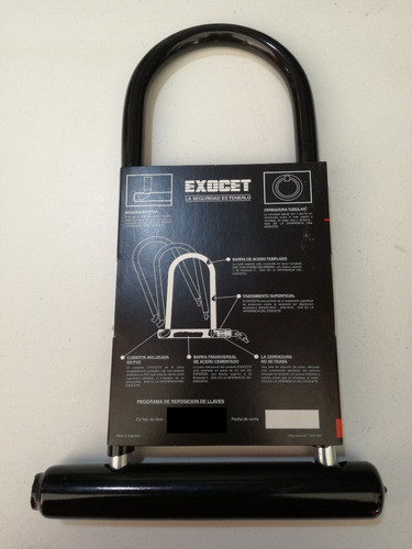 Traba U Mediana Candado Seguridad Moto Exocet Std 320 1
