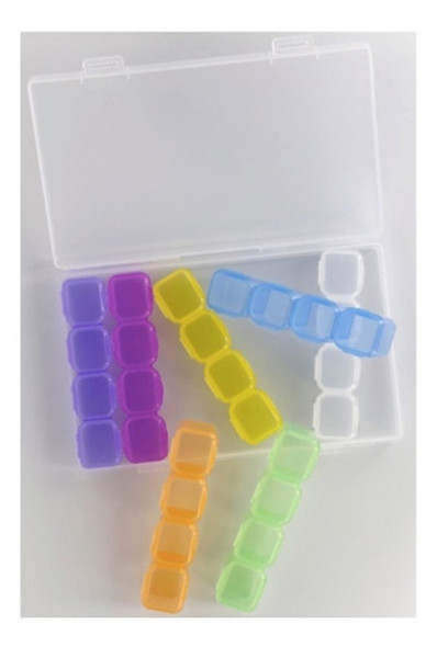 Estuche Organizador Manicura Strass Decoración Arte De Uñas 1