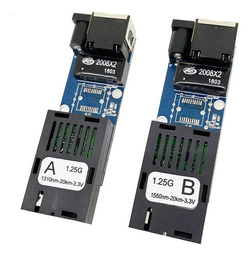 Mini Conversor De Fibra Optica Mono-modo (juego) 0