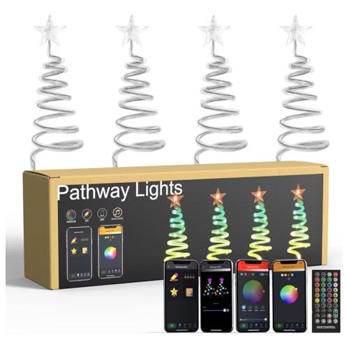 Luces Navidad Para Exterior De Camino En Espiral 4 En 1 0