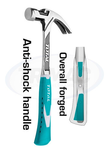 Martillo De Carpi. De Acero 560gr Antishock Industrial Total 1