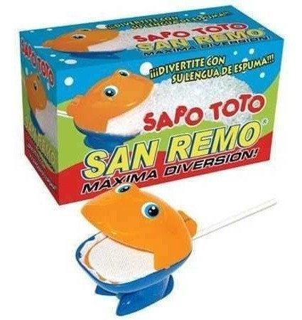 Sapo Toto Burbujero San Remo Lanza Espuma -exito Tv Original 0