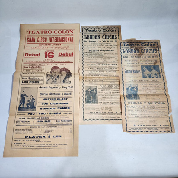 Antiguos Afiches Circo Rosario 1930 / 1940 Lote 3 Mag 60259 0 Antiguos Afiches Circo Rosario 1930 / 1940 Lote 3 Mag 60259 0