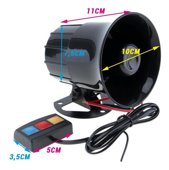 Bocina Sirena Alta Potencia  30 W 3 Tonos Strong 1 Bocina Sirena Alta Potencia  30 W 3 Tonos Strong 1
