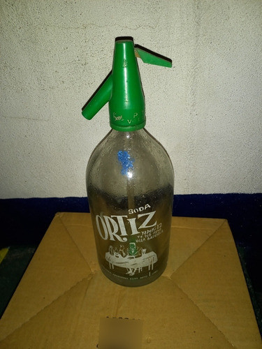 Sifon De Soda Antiguo Ortiz De 1 Litro En Muy Buen Estado 0