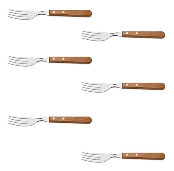 Tenedor Para Asado Inox/madera  Tramontina Dinamic Jumbo 0