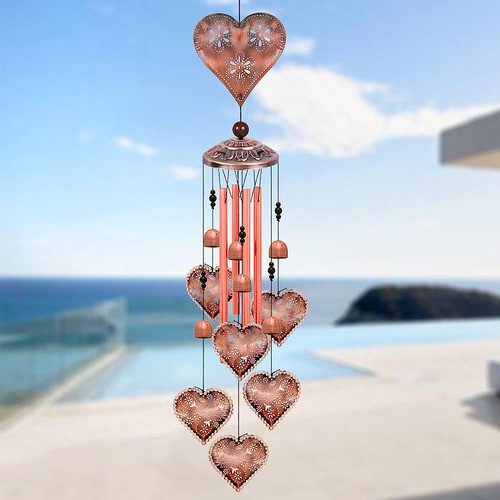 Campanas De Viento En Forma De Corazón Para Jardín, Regalos 1