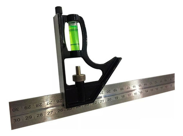 Escuadra Con Nivel Combinada Regulable Numerada 30 Cm 1