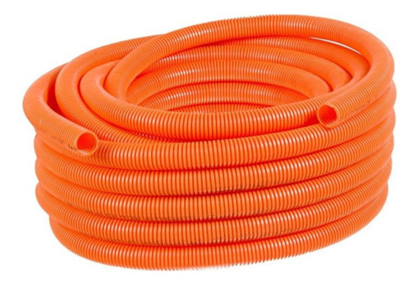 Rollo 50 Metros Caño Corrugado Naranja 25mm 0