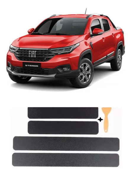 Accesorio Tuning Cubre Zócalos Carbono Fiat Strada Kenny 1