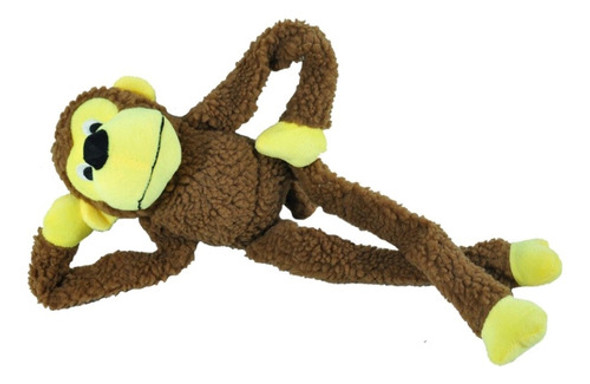 Brinquedo Mordedor Pelúcia Macaco Grande Com Apito 46 Cm Pet 0