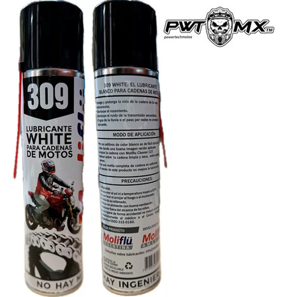 Grasa Lubricante Blanco Cadenas Calle Moliflu 400ml 1