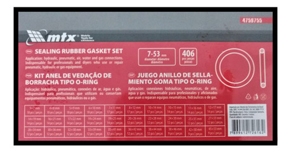 Kit Anel Oring Vedação Hidraulica Pneumatica - 406 Peças 1