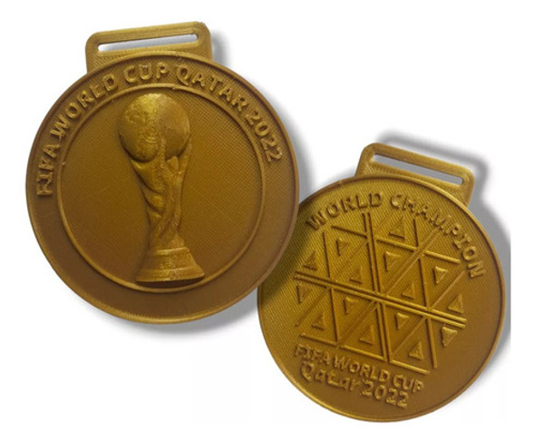 Medalla Campeon Fifa Qatar Souvenir Coleccion 3d 1 Medalla Campeon Fifa Qatar Souvenir Coleccion 3d 1