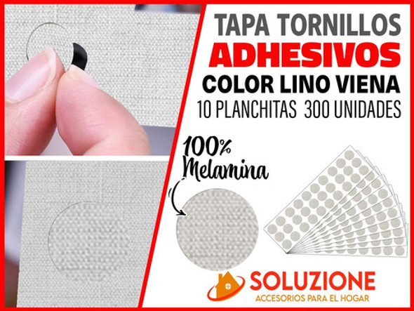 Tapa Tornillos Adhesivos Melaminico X 300 Unid Lino Viena 1