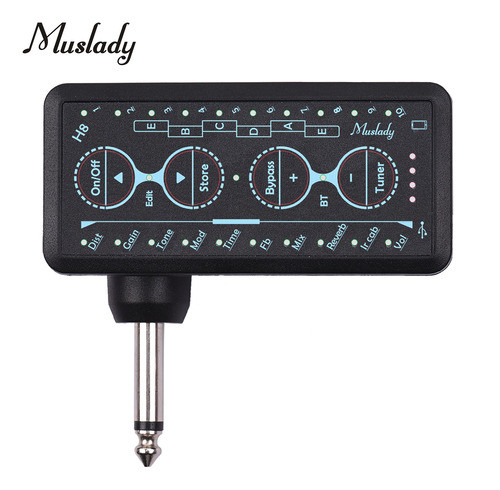 Amplificador De Fone De Ouvido Recarregável Com Vários Efeit 0