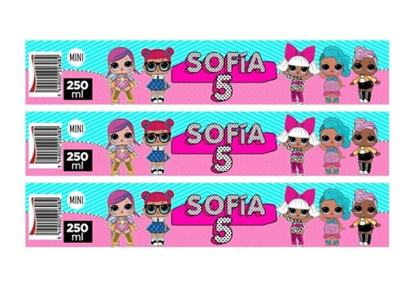 Etiquetas Mini Cocas Lol Cumpleaños 0