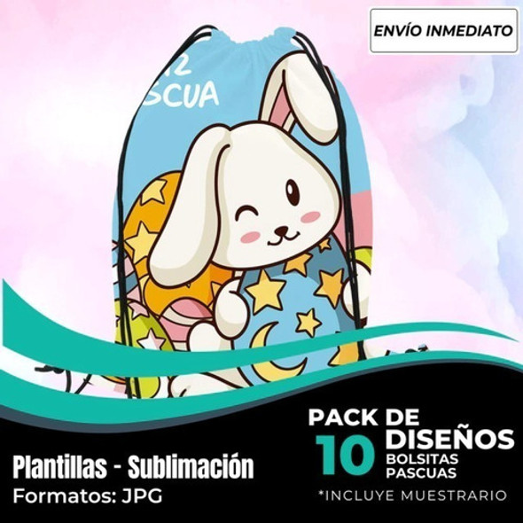 Diseños Plantillas Para Bolsitas Pascuas Sublimación M12 1