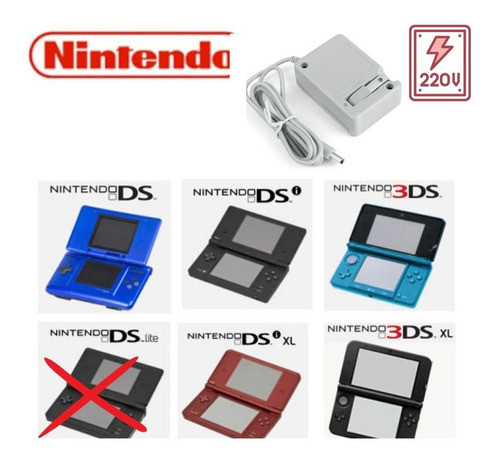 Cargador Transformador Para Nintendo 2ds 3ds Xl Ds Dsi 220vm 1