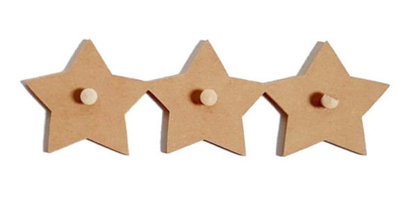 Porta Llaves Estrellas Infantil Fibrofacil X 3 Ganchos 0