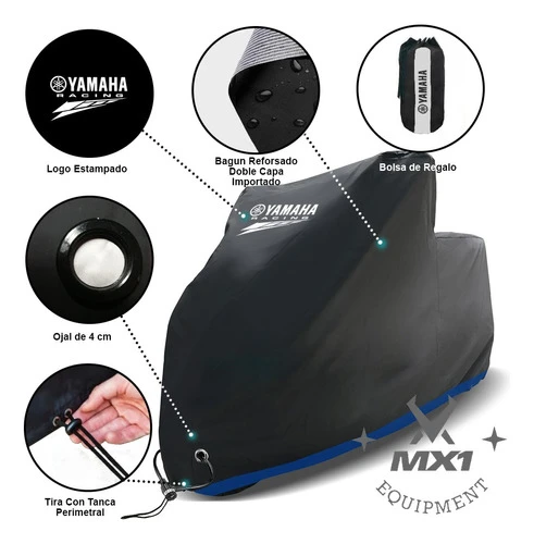 Funda Cubre Moto Yamaha Fzx 150  Lona Importada Impermeable 1