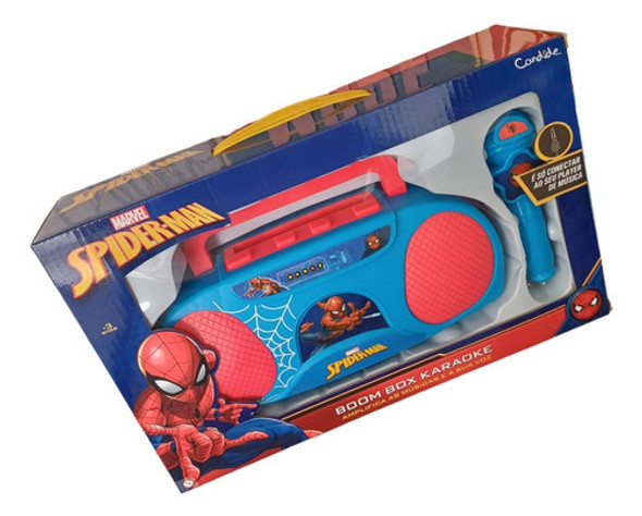 Karaoke Boom Box Homem Aranha Spider-man Musical Infantil 0