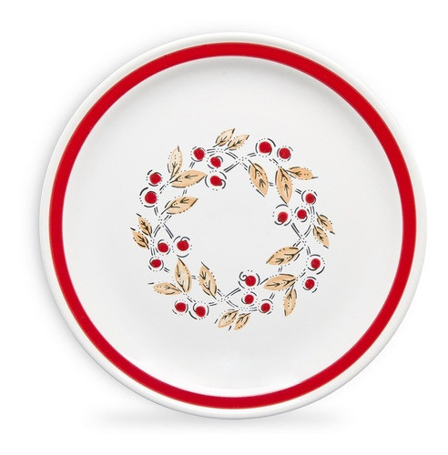 Plato Llano 27cm Ceramica Dulce Samba Santa Anita X6 0