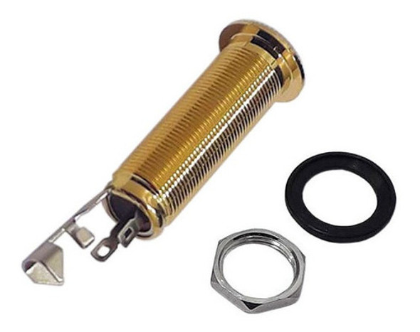 Jack Cilindrico Para Baixo E Guitarra Dourado 0 Jack Cilindrico Para Baixo E Guitarra Dourado 0