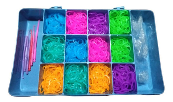 Juego De Niños Gomitas Para Armar Pulseras Collares 1000 Uni 1