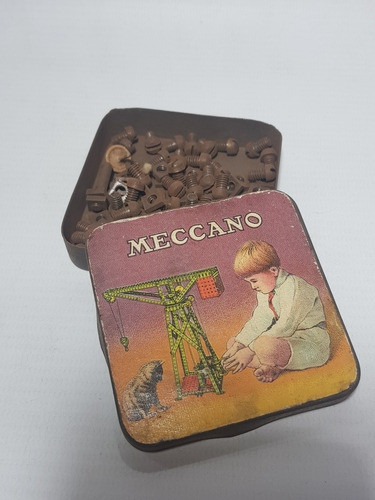 Meccano Antigua Lata Tornillos Original 1930/40 Mag 57535 0
