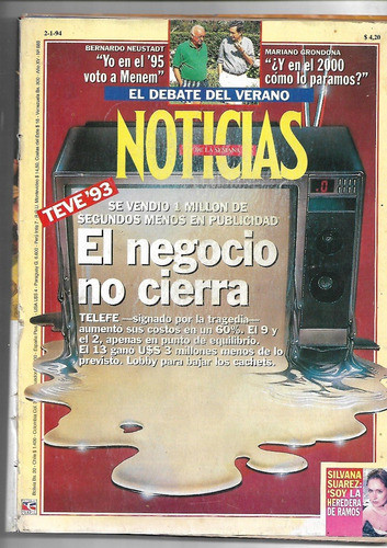 Revista Noticias 2 Enero 1994 Divididos Cavallo Anchorena 0